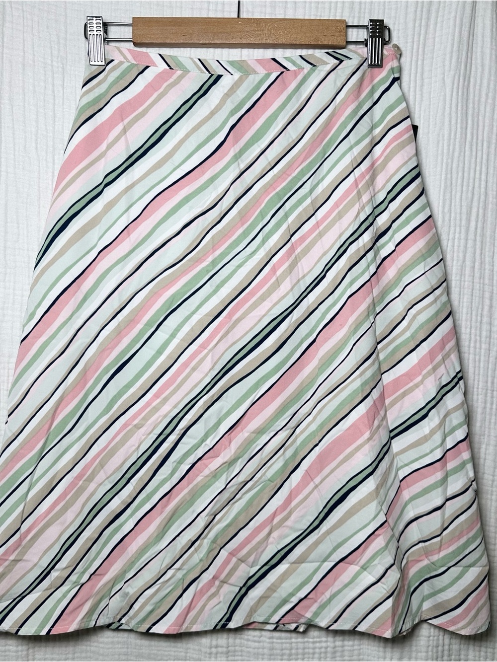 VTG Jaclyn Smith Pastal Stripe Midi SKIRT-S-NWT-90’s-Y2K Kmart-Country Club
